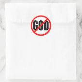 "GEEN GOD" RONDE STICKER (Tas)