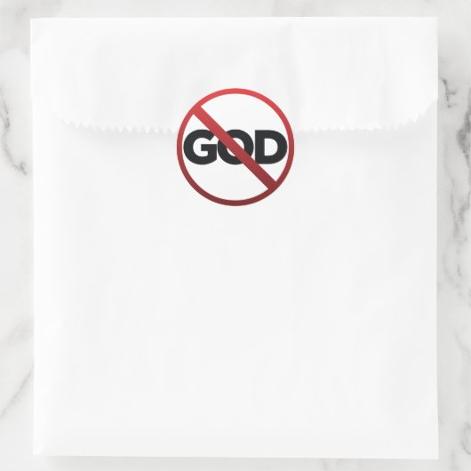 Geen God Ronde Sticker (Tas)