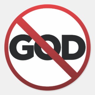 Geen God Ronde Sticker