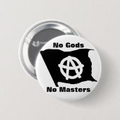 geen goden , geen meesters ronde button 5,7 cm (Voorkant /achterkant)