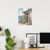 Geen goede visvangst in Bonaire Poster (Thuiskantoor)
