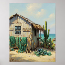 Geen goede visvangst in Bonaire Poster