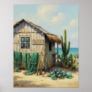 Geen goede visvangst in Bonaire Poster