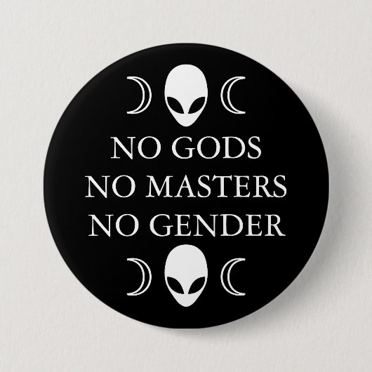 GEEN GOEDEREN GEEN MASTERS GEEN GENDERknop Ronde Button 7,6 Cm (Voorkant)