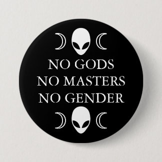 GEEN GOEDEREN GEEN MASTERS GEEN GENDERknop Ronde Button 7,6 Cm