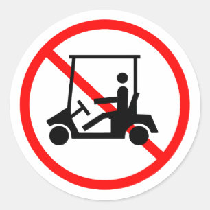 Geen Golf Carts Stickers