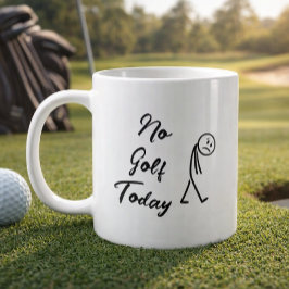 Geen golf vandaag Funny Sad Stickman Meme Golfer Koffiemok