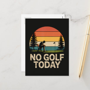 Geen golf vandaag grap grappig droevig feestdagenkaart