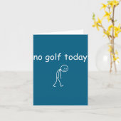 Geen golf vandaag, grappig verdrietige golfer ontw kaart (Gele Bloem)