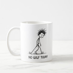 Geen Golf Vandaag Grappige Droevige Stick Figure G Koffiemok