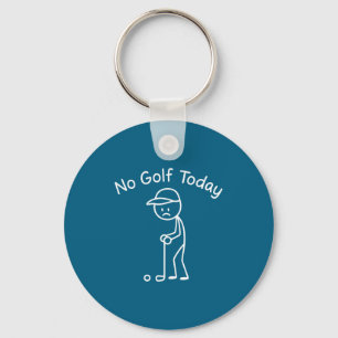 Geen Golf Vandaag Grappige Verdrietige Stickman Go Sleutelhanger