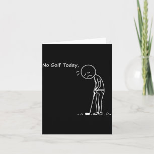 Geen Golf Vandaag Minimalistische Golf Grappige St Kaart