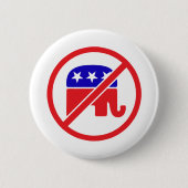 GEEN GOP - ANTI REPUBLICAN ELEPHANT RONDE BUTTON 5,7 CM (Voorkant)