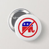 GEEN GOP - ANTI REPUBLICAN ELEPHANT RONDE BUTTON 5,7 CM (Voorkant /achterkant)