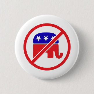 GEEN GOP - ANTI REPUBLICAN ELEPHANT RONDE BUTTON 5,7 CM