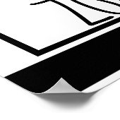 Geen Gossip Zone Black en White Poster (Hoek)