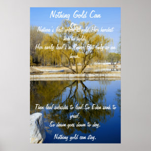 Geen goud kan Willow Tree Poster blijven