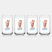 Geen gourmet aardbeienparfait en glas (Achterkant)