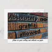 Geen graffiti briefkaart (Voorkant / Achterkant)