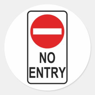 Geen grafisch ontwerp voor verkeersborden op insta ronde sticker