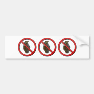 Geen granaten bumpersticker