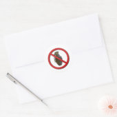 Geen granaten ronde sticker (Envelop)