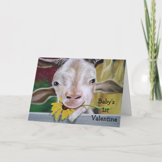 "GEEN GRAPJE BABY-HAPPY 1e VALENTIJN Feestdagen Kaart (Voorkant)