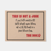 Geen grapje - De hond Doormat Deurmat (Voorkant)