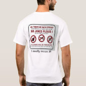 geen grappen alstublieft t-shirt (Achterkant)