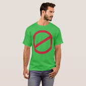 Geen grappig teken t-shirt (Voorkant volledig)