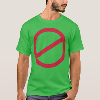 Geen grappig teken t-shirt
