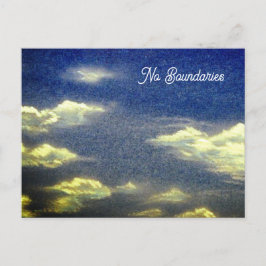 Geen grenzen blauwe luchten briefkaart