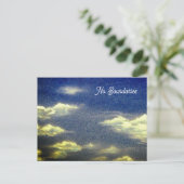 Geen grenzen blauwe luchten briefkaart (Staand voorkant)