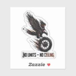 Geen Grenzen Geen Plafond Eagle Motorfiets Sticker