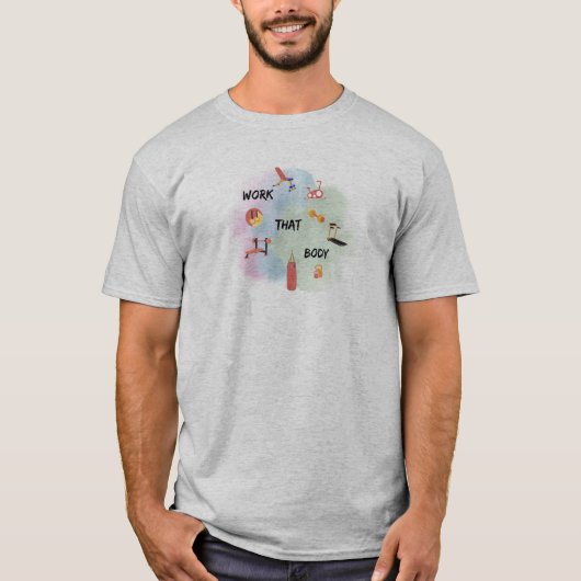 Geen grenzen. Gewoon winst. Werk dat lichaam meedo T-shirt (Voorkant)