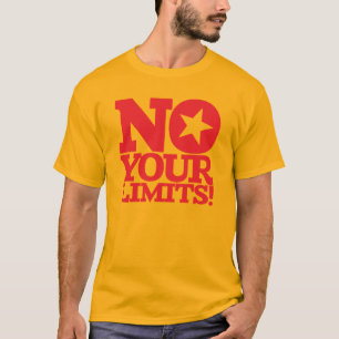 Geen grenzen! Rode tekst T-shirt