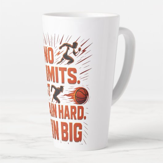 Geen grenzen Sport Waterfles Train Hard Latte Mok (Rechterhoek)