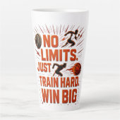 Geen grenzen Sport Waterfles Train Hard Latte Mok (Voorkant)