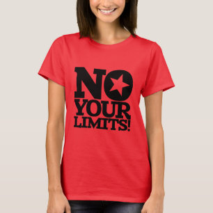 Geen grenzen! Zwarte tekst T-shirt