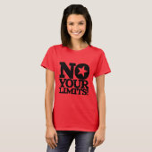 Geen grenzen! Zwarte tekst T-shirt (Voorkant volledig)