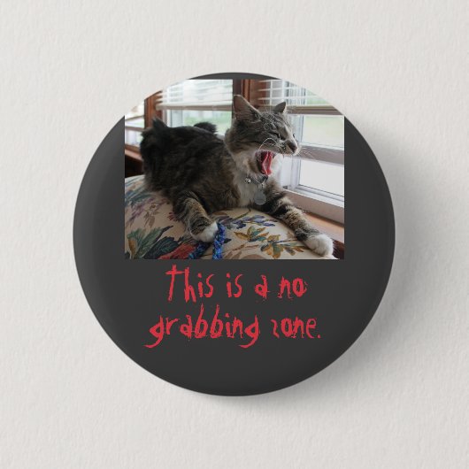 Geen grijpzone ronde button 5,7 cm (Voorkant)