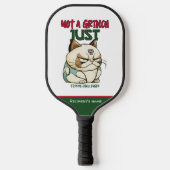 Geen Grinch, gewoon feestelijk uitgedaagd! grappig Pickleball Paddle (Voorkant)