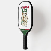 Geen Grinch, gewoon feestelijk uitgedaagd! grappig Pickleball Paddle (Links)