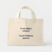 Geen Grocery Bag Mini Tote Bag (Voorkant)