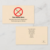 Geen groene cellen. Instrument Tech Blanched Almon Visitekaartje (Voorkant / Achterkant)