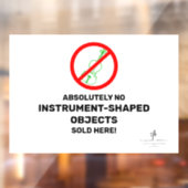 Geen groene Violet Lokale muziekwinkel Raamsticker (Vel 2)