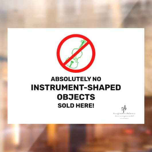 Geen groene Violet Lokale muziekwinkel Raamsticker (Vel 2)