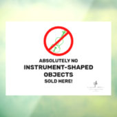 Geen groene Violet Lokale muziekwinkel Raamsticker (Vel 3)