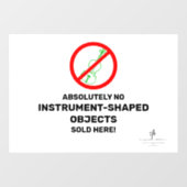 Geen groene Violet Lokale muziekwinkel Raamsticker (Vel)