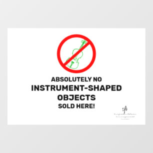 Geen groene Violet Lokale muziekwinkel Raamsticker